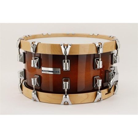 TANDESA LLC Taye SM1407SWN-JVB 14 x 7 in. Studiomaple Woodhoop Snare Drum; Java Burst & Natural SM1407SWN-JVB